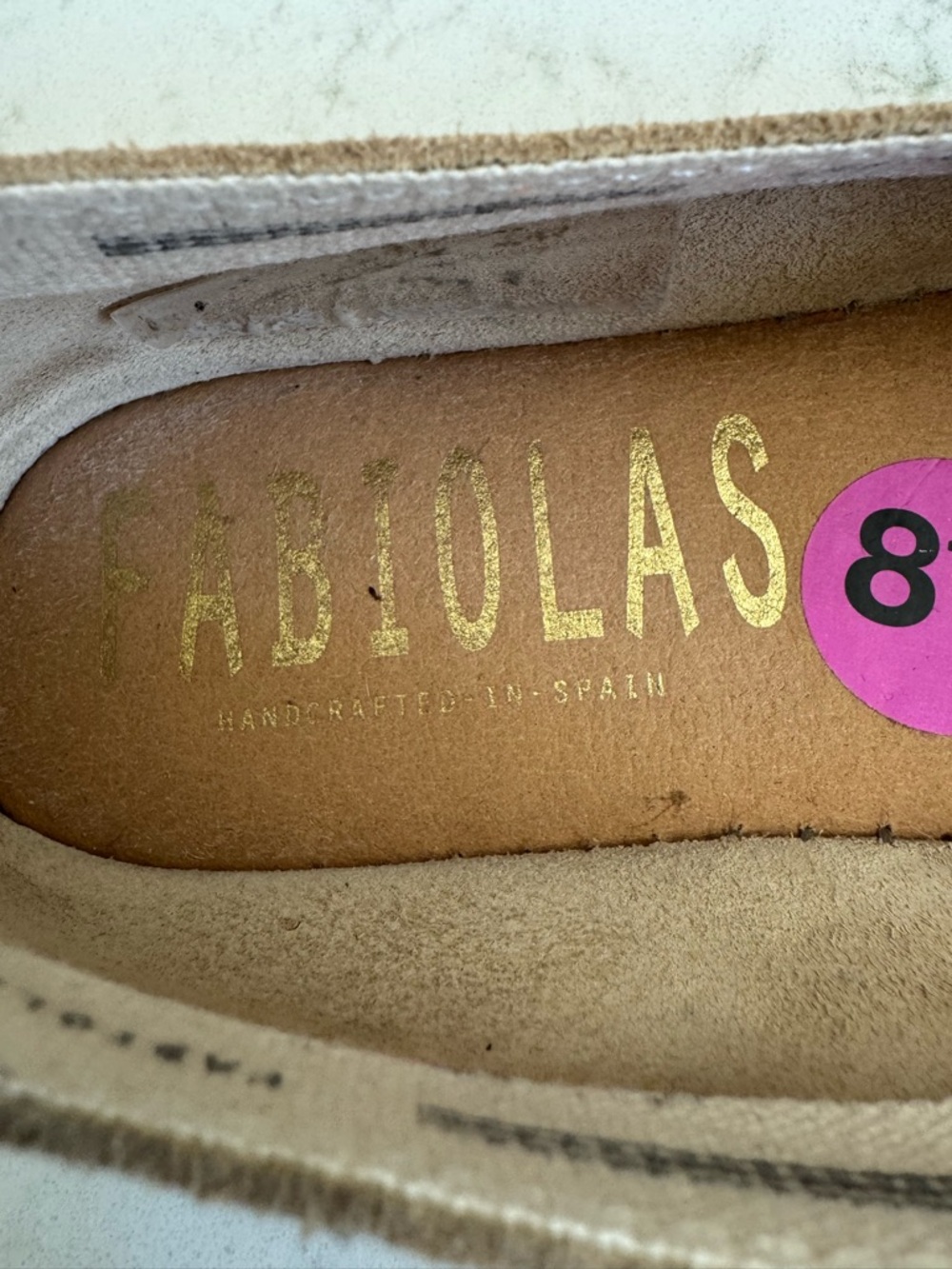 Fabiolas Beige Floral Embroidered Espadrille Flats - Picture 4 of 4